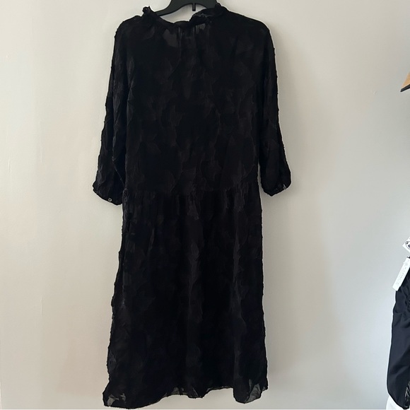 Aritzia Black Sheer Midi Dress - Picture 3 of 6